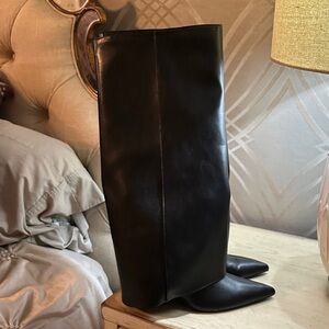 Zara Black Heeled Boots